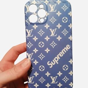 Supreme Blue Monogram Phone Case
